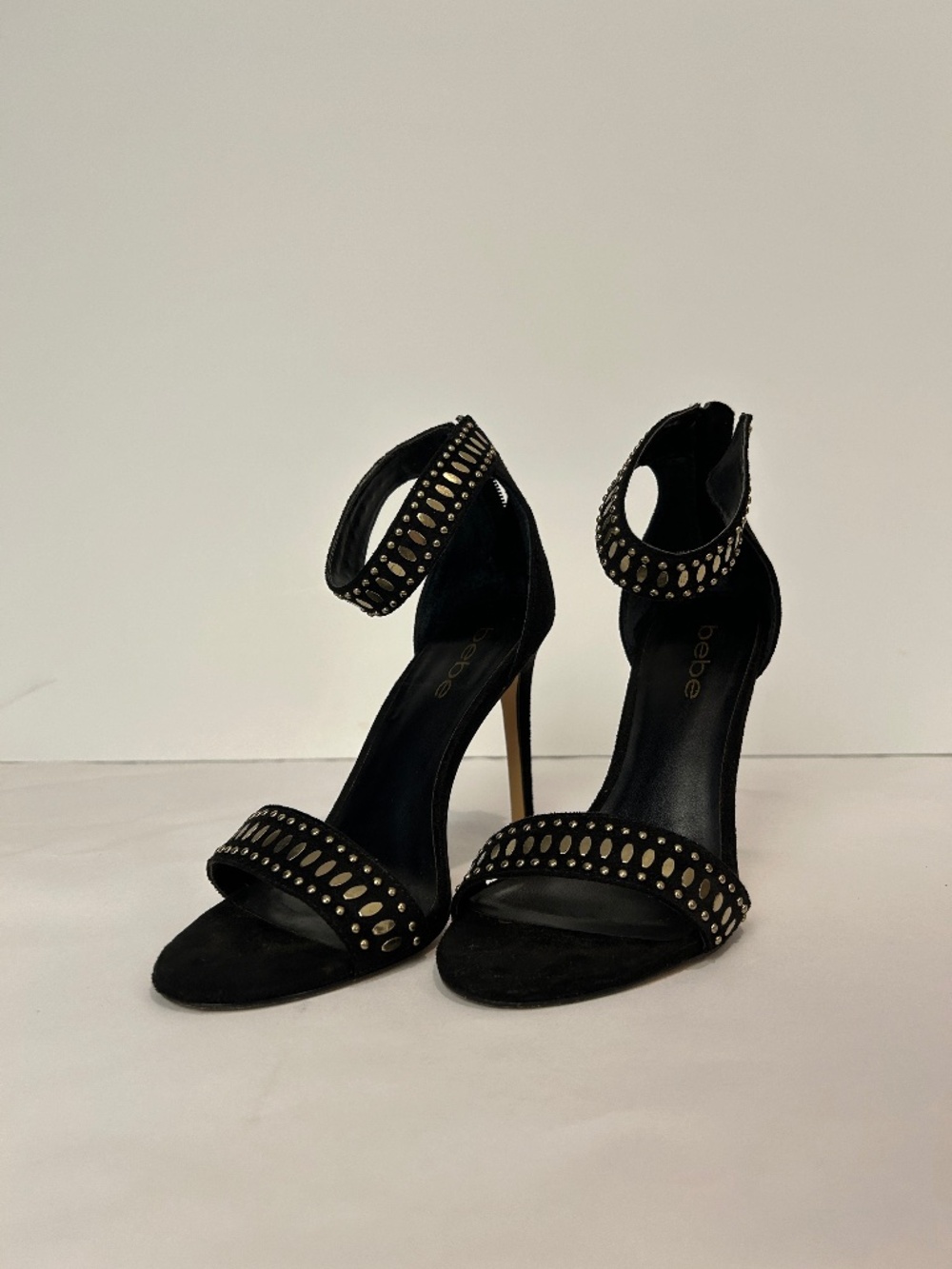 Bebe shoes black high heels. US size 6. 4” heel. Excellent condition